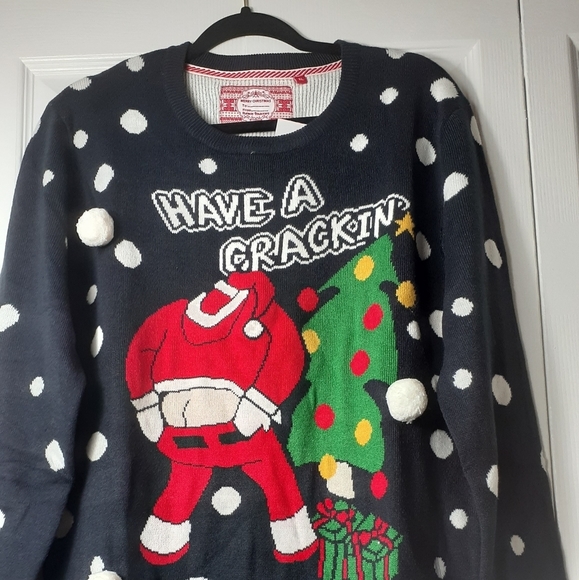 NWT Have A Crackin Christmas ugly naughty ofensive Sweater - XL - - Picture 2 of 4